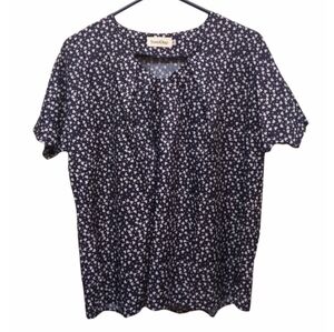 YuniOne all over heart print short sleeve top